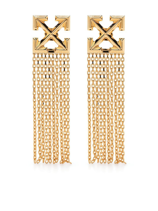 ARROW CHAIN EARRINGS GOLD NO COLOR