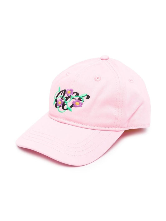 OFF FLOWERS CAP PINK BLACK