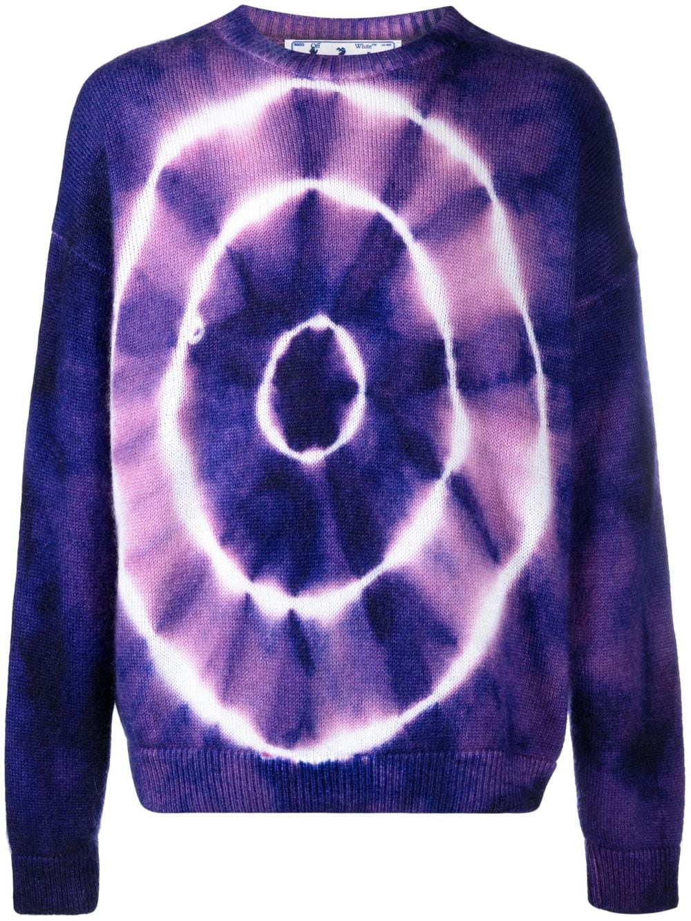 TIE DYE MOHAIR SKATE CREWNECK PURPLE NO COLOR