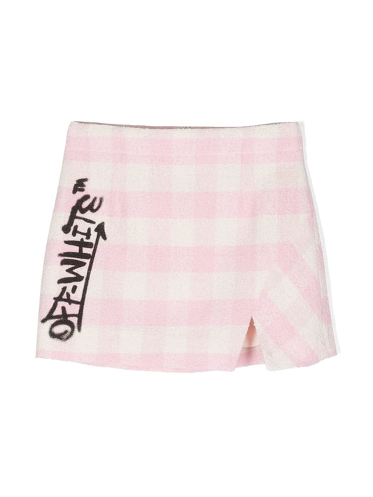 OFF GRAFFITI SKIRT PINK BLACK