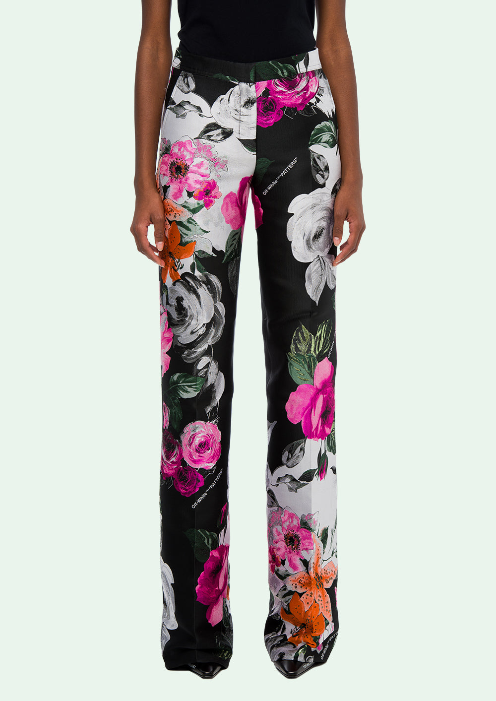 JACQUARD WIDE LEG PANTS ALL OVER